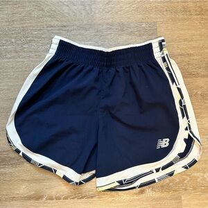 New Balance Navy and White Athletic Shorts